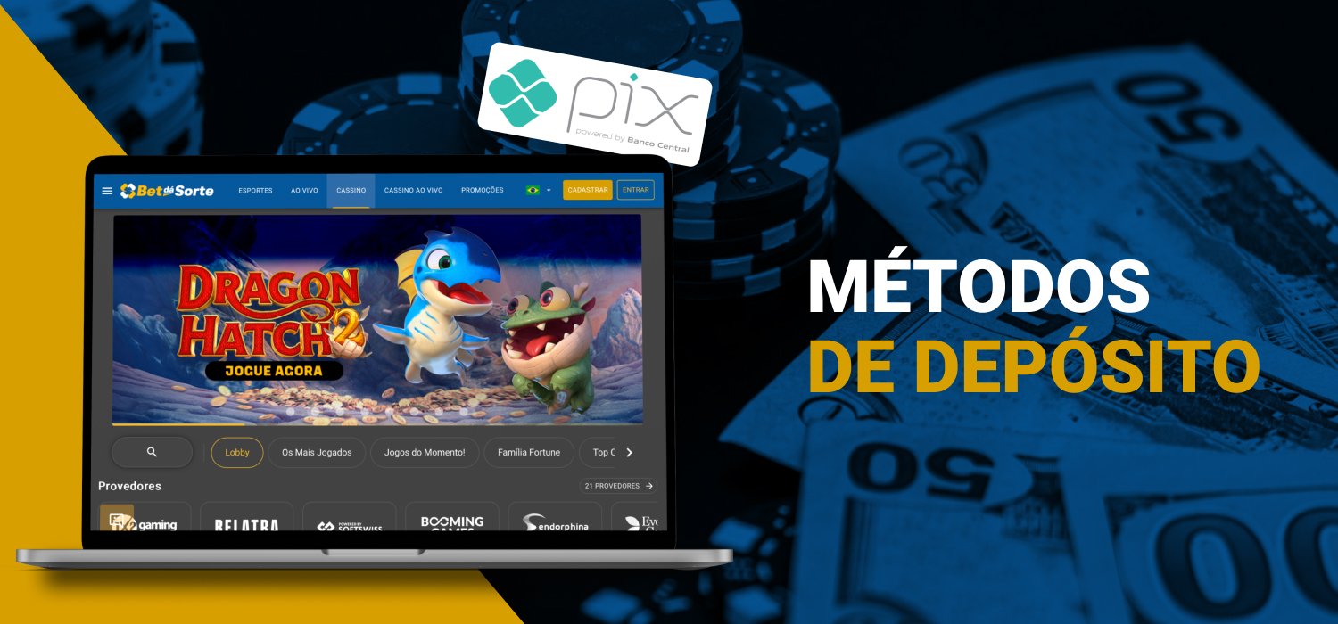 métodos de depósito disponíveis