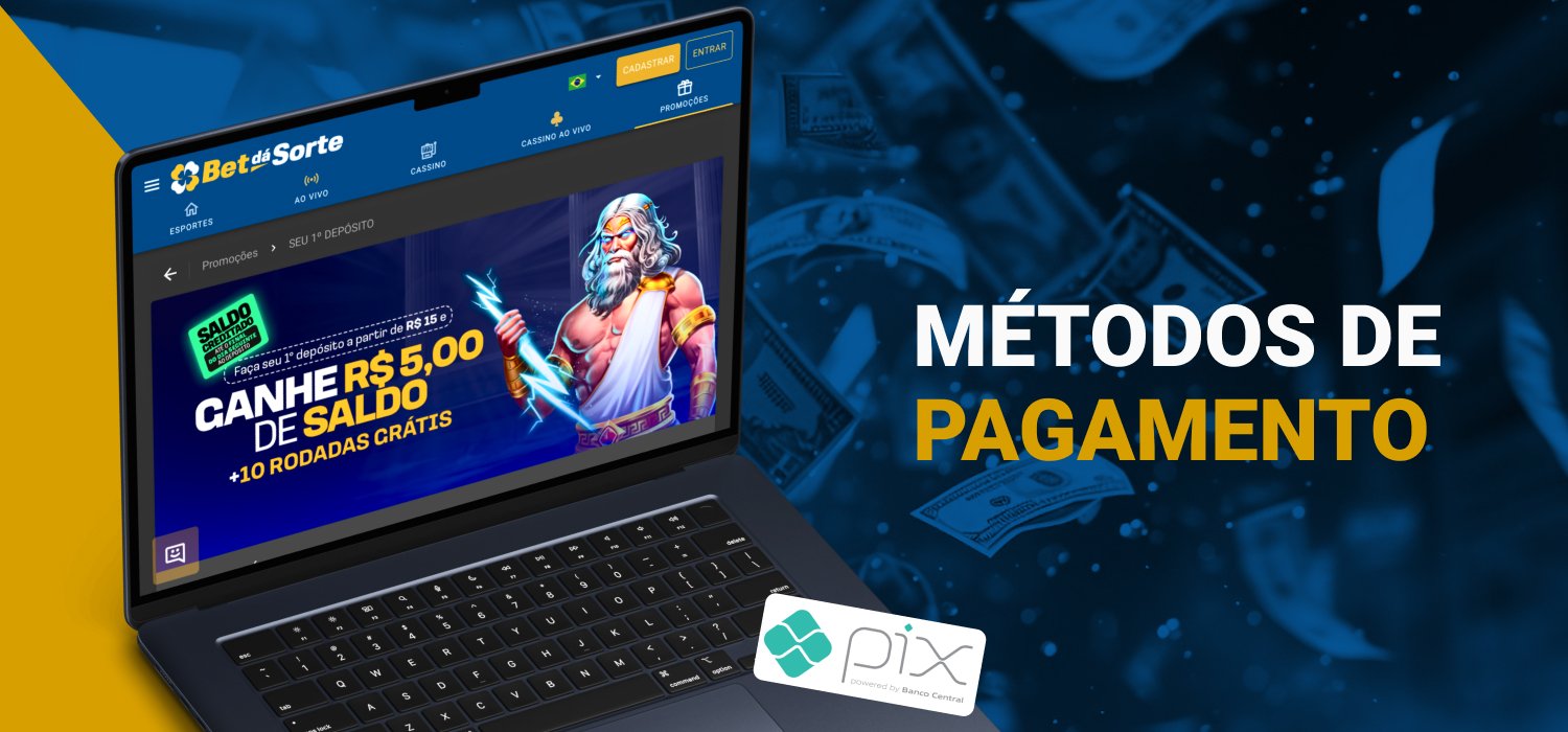 Métodos de pagamento disponíveis na Bet da Sorte