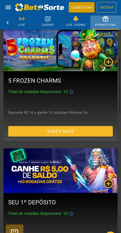 pagina de promocoes da bet da sorte